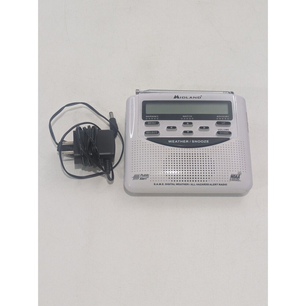 Midland NOAA Weather Alert Radio S.A.M.E Digital Public‎ Alert w/ Adapter